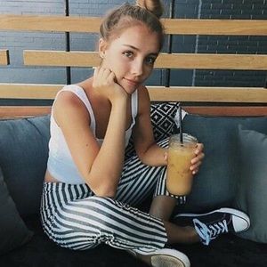 Brandy Melville grey and white stripe Tilden pant